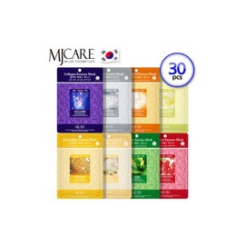 MJ Care Essence Mask Pack 30 sheets x 23g (3 types x 10 sheets) 1 pack per day MJ Care Essence Mask Pack 30 sheets x 23g / 엠제이케어 에센스 마스크팩 30매 x 23g (3종x10매 구성) 1일1팩 엠제이케어 에센스 마스크팩 30매 x 23g