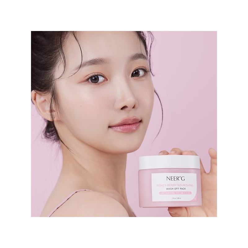 Niulji 니얼지(NEERG) 허니베리 너리싱 워시오프팩 110g 피부보습 영양팩 NEERG Honey