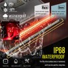2Pcs 11.8" Motorcycle LED Tail Light Strips 90 LEDs Red