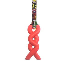 Sensory Oojamabobs - Squiggle Pendant chew Necklace - Autism - Red (54cm, Superhero)