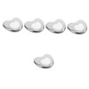 Baluue 5pcs Gua Face Massage Tool Heart-shaped Stainless Steel Scraping