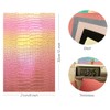 8 x 12 inches Holographic Iridescence Crocodile Faux Leather Sheets,