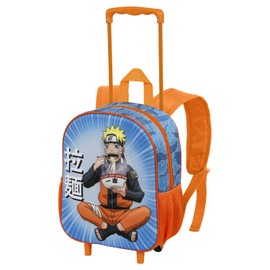 Naruto Ramen Small 3D Wheeled Backpack - Blue, blue, Small 3D backpack with wheels Ramen