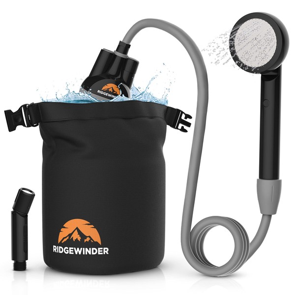 Ridgewinder Portable Shower for Camping with Dry Bag - Camp