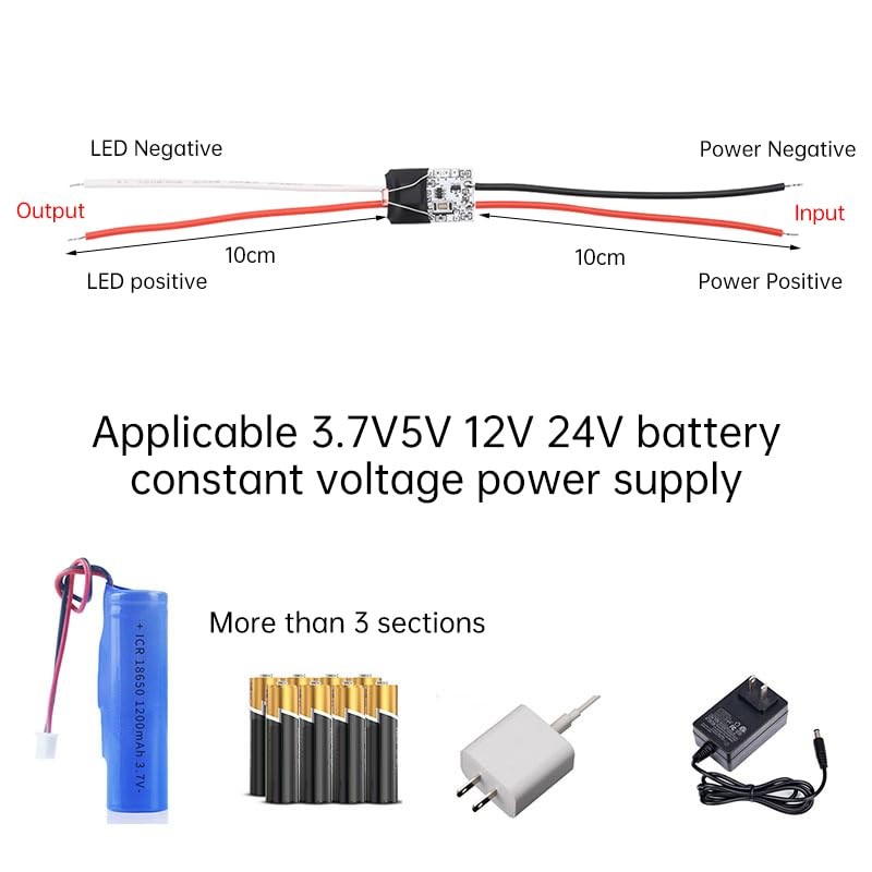 Diymore DIY Light Sensing Switch DC 3.7–24V for for Bathroom,