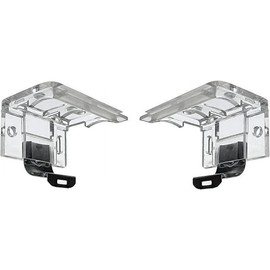 2 Pcs Transparent Durable 1" 25mm Cordless Shade Bracket, PVC Cordless Honeycomb Cellular and Pleated Shades Brackets, Mounting Bracket with Metal Clip Shelf Brackets and Supports