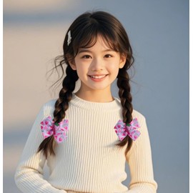 AACKS Kids Girls Strawberry Hair Bows Strawberry Hair Accessroies Fruit Hair Barrettes Strawberry Ribbon Bow