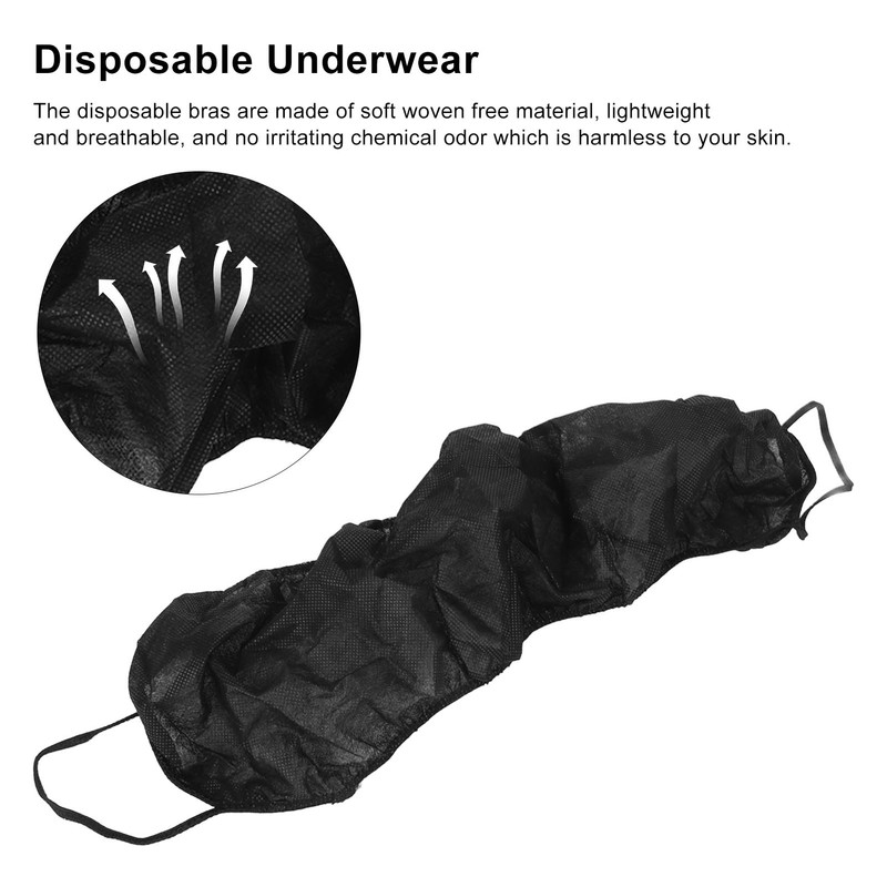 10Pcs Disposable Bra Woven Free Spa Salon Top Garment Underwear