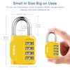 Upgraded Version Combination Lock, [2 Packs] 4 Digit Re-settable Security
