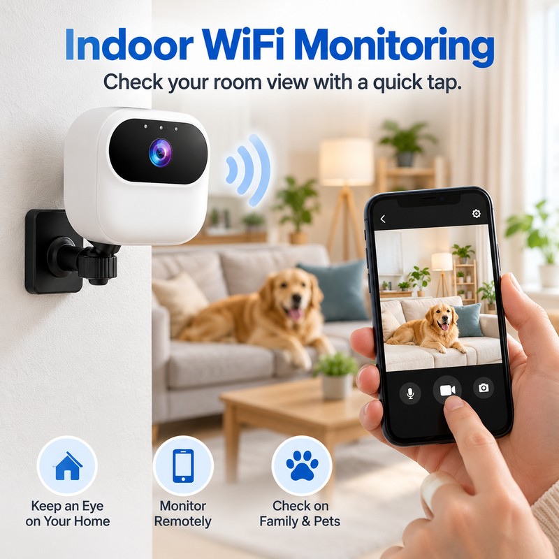 Mini WiFi Security Camera for Home Monitoring – 1080P HD
