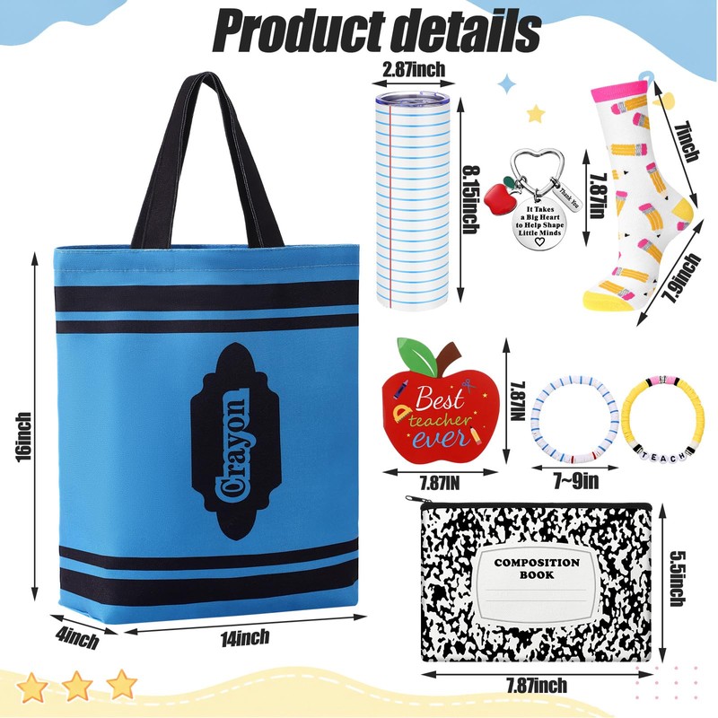 Back to School Teacher Appreciation Gifts for Women, Crayon