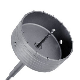 GUICGOC 6 inch / 152mm Concrete Hole Saw with 220mm SDS Plus Shank Connecting Rod,Tungsten Carbide Teeth Cement Hole Saw for Cement Brick Concrete Stone Wall (6 inch (152mm))