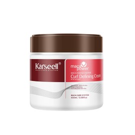 Karseell Crema Definidora de Rizos en Tarro, 100 ml, Crema Leave-In Antifrizz para Cabello Ondulado, Rizado, Crespo y con Permanente | dejar en