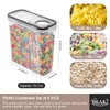 PRAKI 5PCS Cereal Containers Storage Set, BPA Free Airtight Food