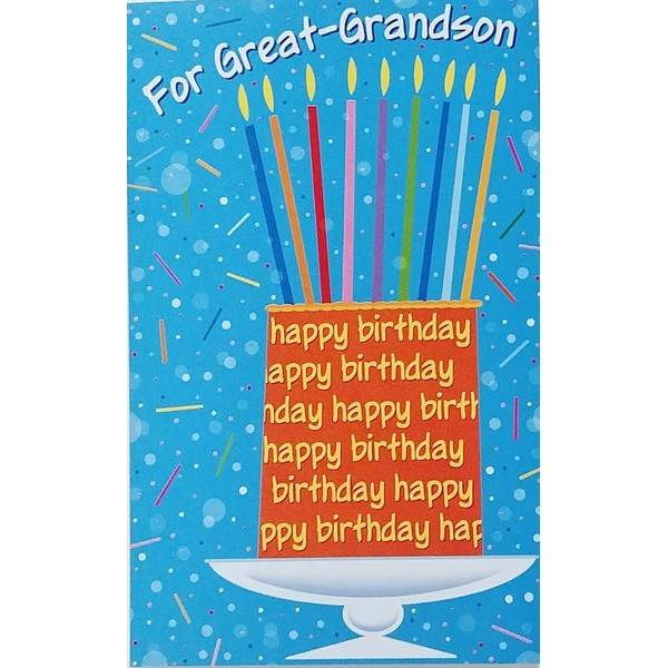 Happy Birthday Great-Grandson Greeting Card -"May All Your Wishes Come True"