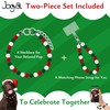 JOGIA Christmas Dog Necklace for Dogs, Matching Dog Mom's Christmas