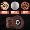 10 flap discs, diameter 115 mm, grain 60, brown, professional