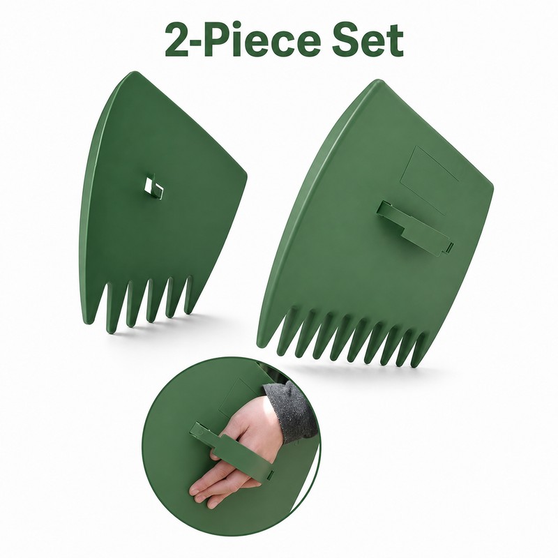 2-Piece Garden Leaf Grabber – Handheld Rake Claws for Collecting