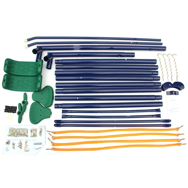 AOKUNG Outdoor Heavy-Duty Metal Swing Set for Kids