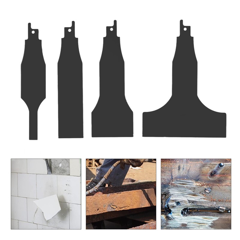 Fafeicy 4Pcs Reciprocating Saw Scraper Blade Multifunctional High Carbon Steel