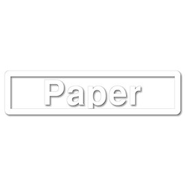nc-smile Trash Can Sorting Sticker English Letters Square Gothic Paper Paper Bite Recycled (White)