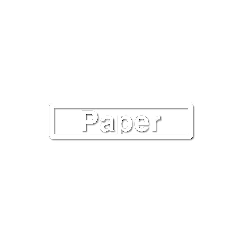 nc-smile Trash Can Sorting Sticker English Letters Square Gothic Paper