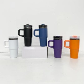 25pcs  14oz Stainless Steel Vacuum Black Plated Underneath Powder Coated Travel Car Tumbler Mug for Laser Engravingcolor: 25pcs(White + Black), capacity: 14OZ