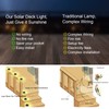 Solar Deck Lights Outdoor, Waterproof Solar Fence Lights, Stick on