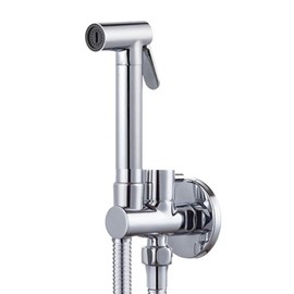 XKHLQLPEF Bidet Attachment for Toilet Handheld Cloth Diaper Sprayer Kit Toilet Handheld Bidet Sprayer Cold Water Brass with Hose Chrome Toilet Spray Gun Set