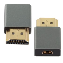 QIANRENON Micro HDMI to HDMI Converter Adapter Gold Plated HDMI Male to Micro HDMI Female Extender Adapter 4K 3D@60Hz