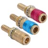 3Pcs M10 Gas Adapter Argon Quick Connect Fittings, Connector Fitting