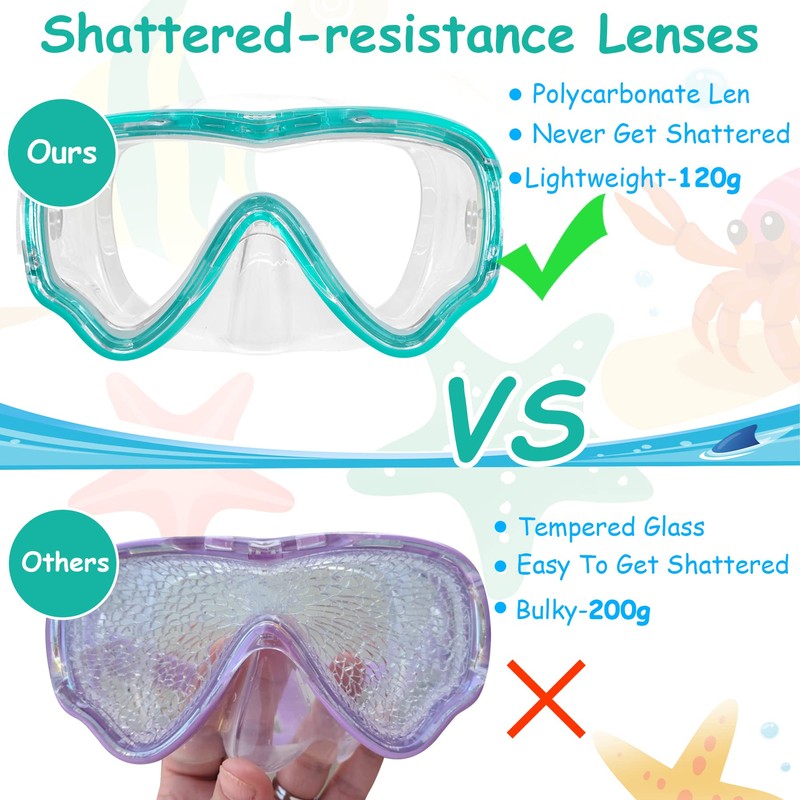Vvinca Children's diving goggles with fabric strap