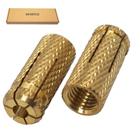 SKIR'CO (Pack of 20) Brass Drop in Anchor M14 x 42 mm Bolt Sleeve Expansion Wall Dowel Masonry Concrete Anchor