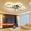 Shine LUEST Modern Ceiling Light, 41.3'' Dimmable LED Black Flush
