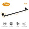 TocTen 24 Inch Black Towel Holder Space Saving Stylish Design