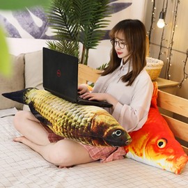 OUKEYI 3D Soft Fish Cushion Carp Plush Pillow,31inch /78cm Stuffed Carp Toy,Simulation Carp Plush Pillow Plush Throw Pillow, Home Ddecoration Kids Pillow Gift Stuffed Animal Toy