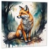 Fox Moon Woodland Greeting Card Beautiful Fox Illustration 145 x