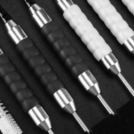 Turnart Darts Metal Tip Set - Steel Tip Darts Darts Set Professional Metal Darts Dart Board Set 12 Pcs 24 Gram 20 O-Rings Aluminum Darts Shafts 24 Extra Flights Darts Tool