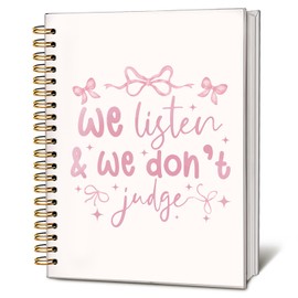 LIANGW Cute Pink Bow Spiral Notebook Journal for Note Taking, Cute Preppy School Supplies Teen Girls Women, Coquette Stuff Hardcover Spiral Notebook 5.5x8.3