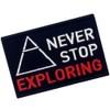 Never Stop Exploring Symbol Tactical Patch Embroidered Morale Applique Fastener