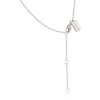 Coach F54514 Women's Outlet Round Logo Charm Necklace, Silver, Brass