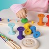 Ulanik Bobbin Set Rainbow, Montessori Toy from 3 Years, Baby