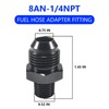 STPCTOU 8AN Male Flare to 1/4" NPT Pipe Fitting Adapter,