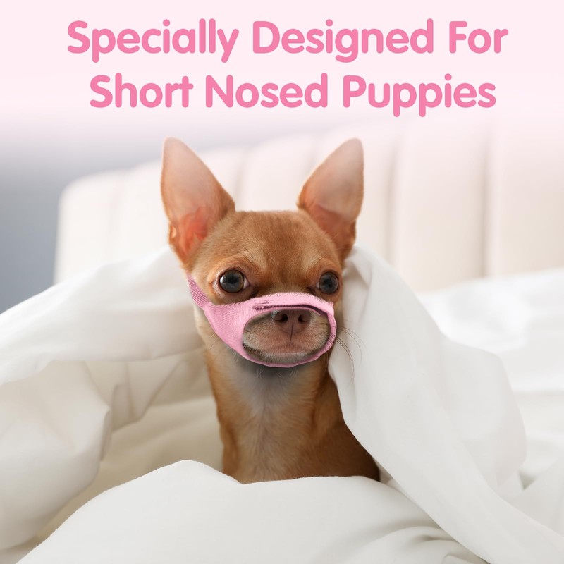 Dog Muzzle, Small Soft No Barking Dog Muzzle for Puppy