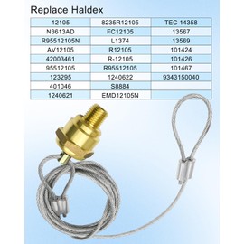2 Pack of ¼” NPT Air Tank Drain Valve with 60" Cable, Air Brake Reservoir Drain Valve Air Compressor Drain Valve for Semi Trucks Replaces Haldex 12105 N3613AD