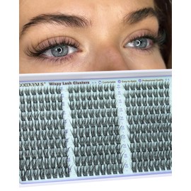 Goddvenus Wispy Lash Clusters Natural Eyelash Clusters No Makeup Look Cluster Eyelash Extensions 10-16mm DIY Lash Extension CC Curve
