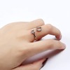 RINHOO 2PC/Set Initial Letter Alphabet Knuckle Rings A-Z Silver and
