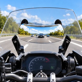 180° Wide-Angle Motorcycle Rearview Mirror for Blind Spot Visibility – Adjustable Windshield Mirror for Everyday Riding