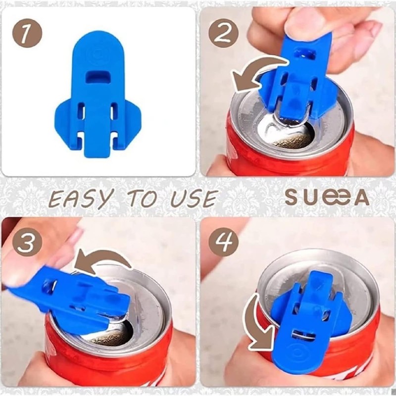 ANCLLO 6Pcs Manual Can Opener - Easy Pull Lid Opener