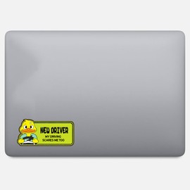 New Driver My Driving Scares Me Too Funny Sticker for Car, Bike, SUV, Truck, Helmet, Laptop, Water Bottle, Notebook, Decal Window, Bumper Vinyl Waterproof Sticker 5 inch (Design 2)